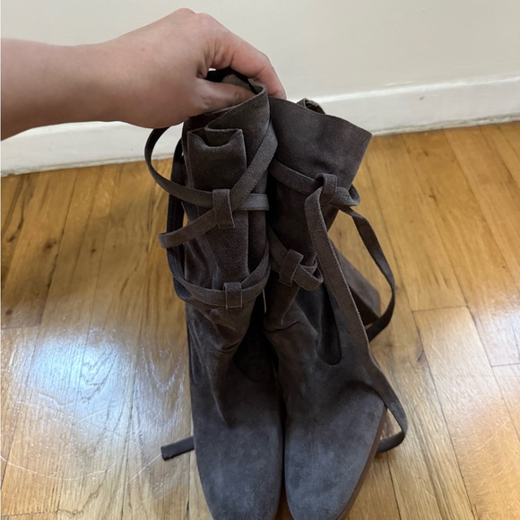 Zimmerman Suede Tie-up Ankle Boots Brown - Size 38 - Picture 4 of 8